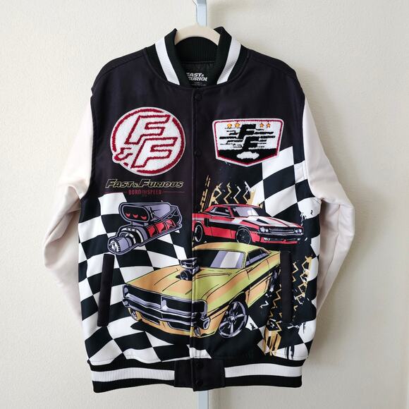 NWT REASON x FAST & FURIOUS Collaboration Varsity Button Down Jacket Sz L - Picture 6 of 16